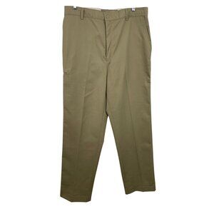 Red Kap Men's Flat Front Cotton Blend Work Pants Khaki Size 36 x 34
